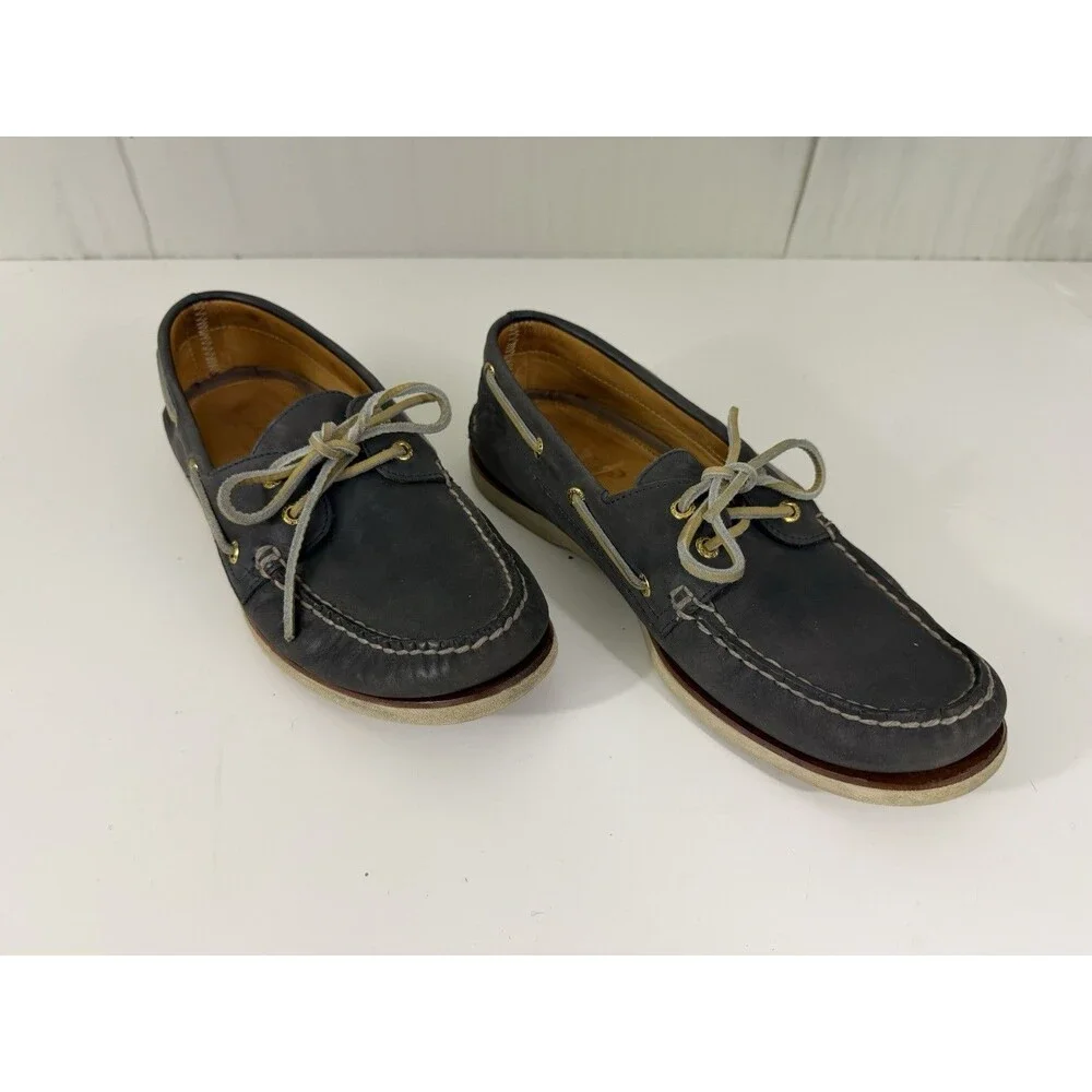Sperry Topsiders Gold Cup Original 2-Eye Boat Shoe Navy Sz 11M Preppy Lawn Party